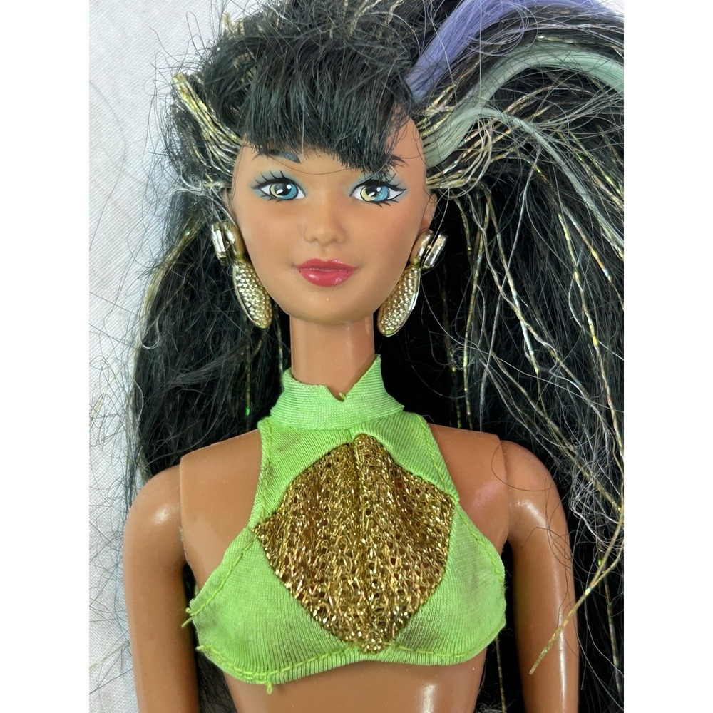 Barbie Kira Doll 1996 Splash N Color Mattel With Swimsuit Earrings Vtg